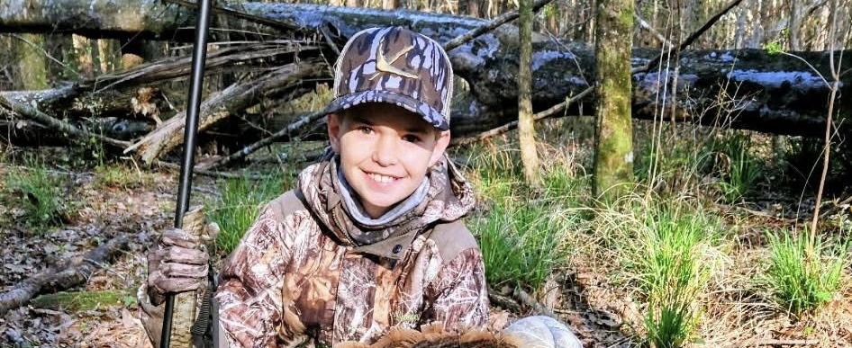 Young Hunter Bags First Turkey of the Season