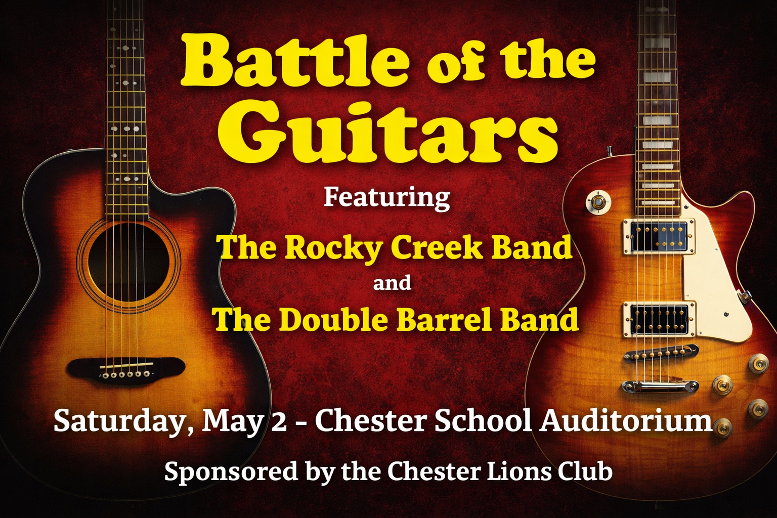 Chester Lions Club to Host “Battle of the Guitars” May 2