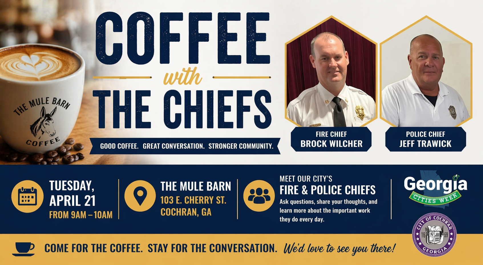 Coffee with the Chiefs Set for April 21 at The Mule Barn