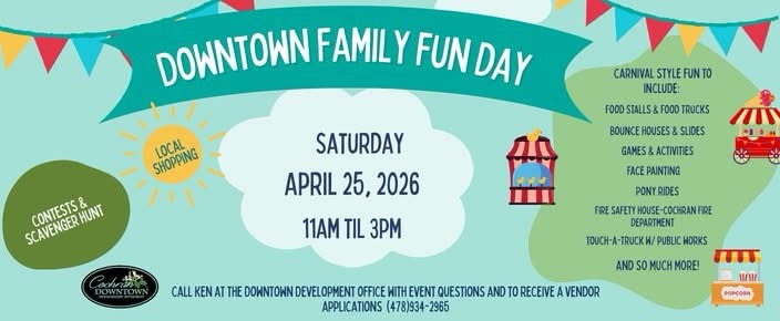 Cochran DDA to Host Family Fun Day April 25