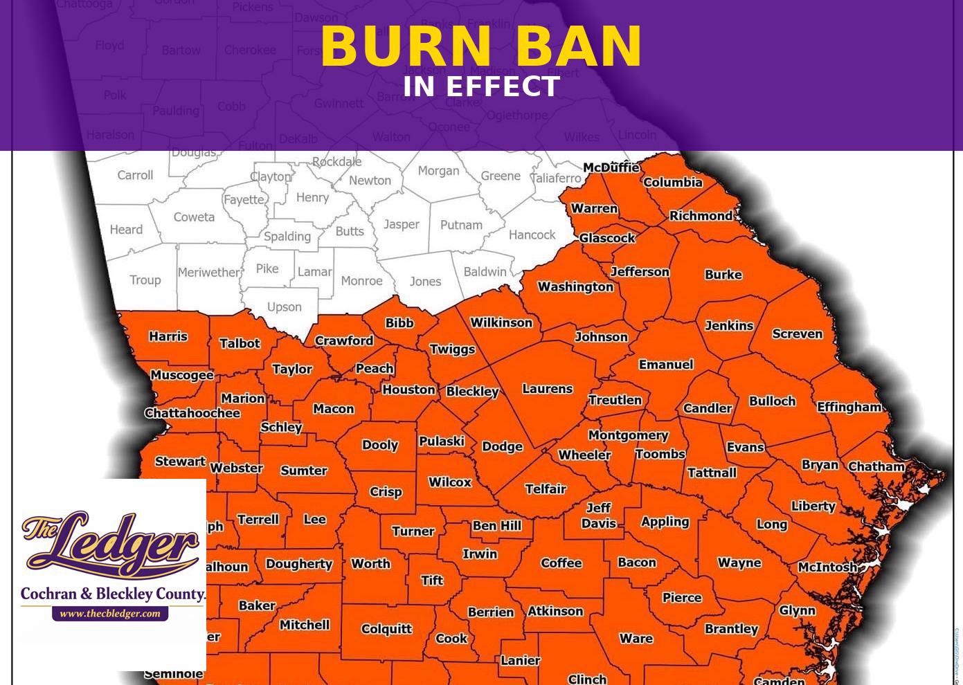 Burn Ban Issued Across South, Central Georgia as Wildfire Risk Grows