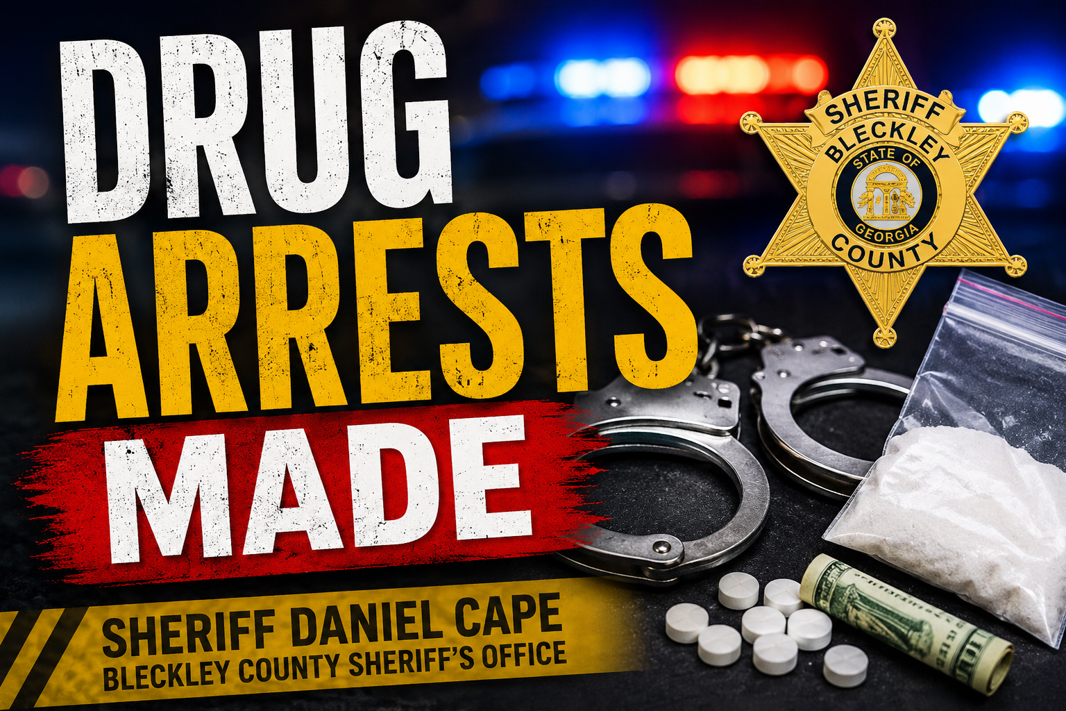Bleckley County Deputies Make Multiple Drug, Warrant Arrests During Proactive Patrol Efforts