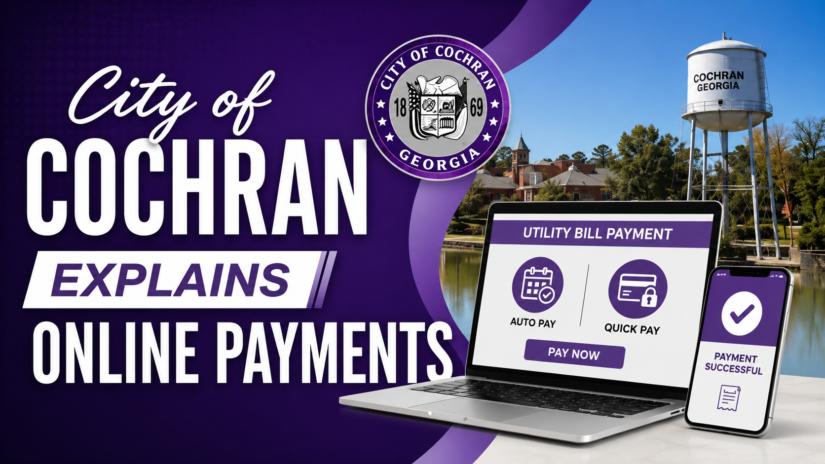 City of Cochran Clarifies Difference Between Auto Pay and Quick Pay for Utility Customers
