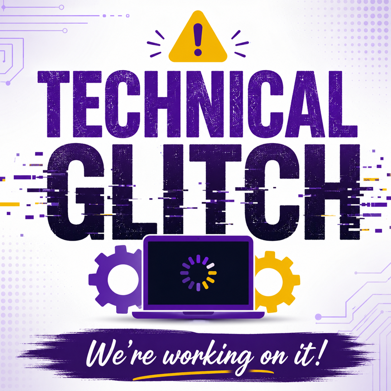 Technical glitch on site, need your help