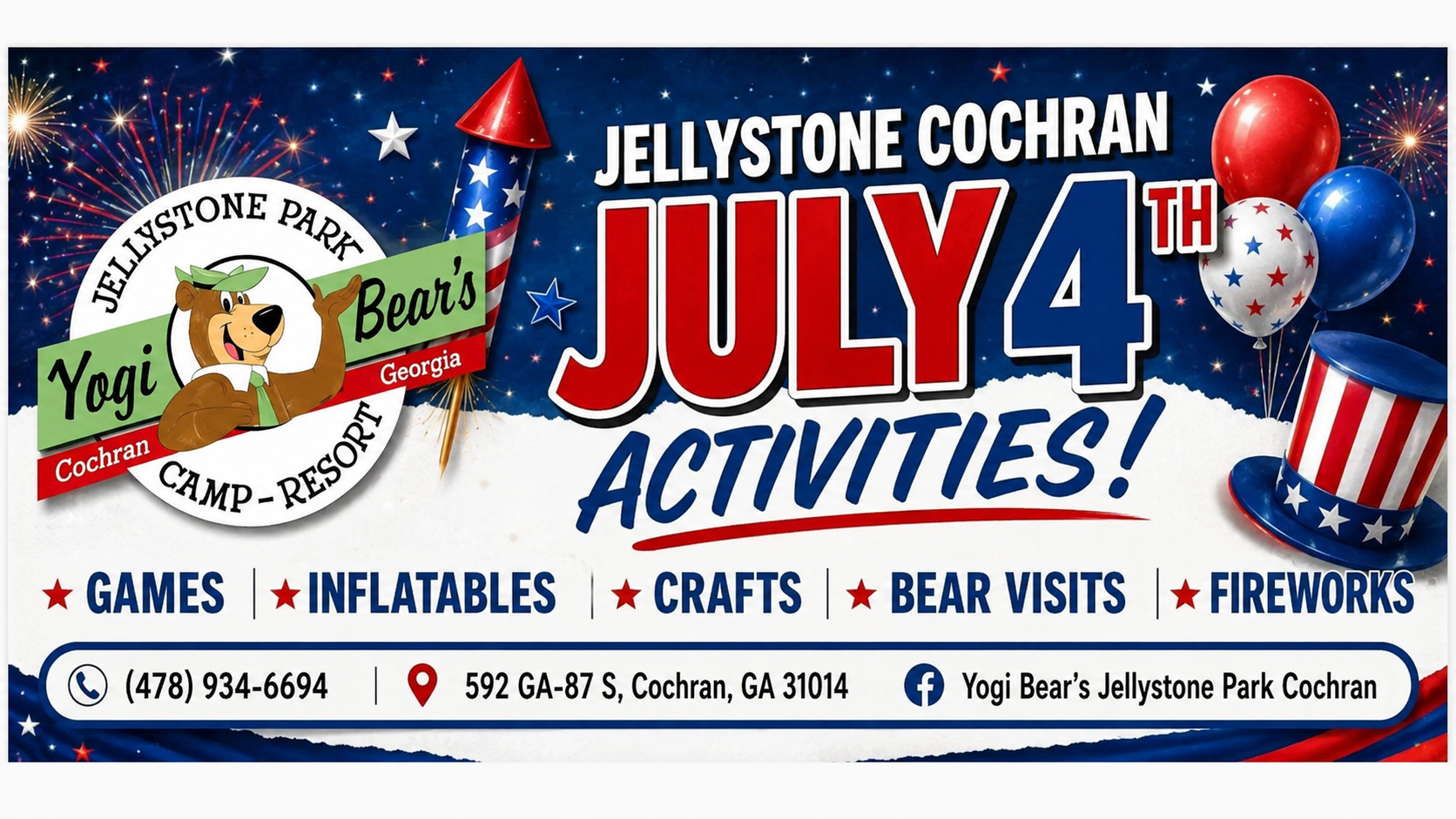 Yogi Bear’s Jellystone Park Announces Full Week of Fourth of July Activities