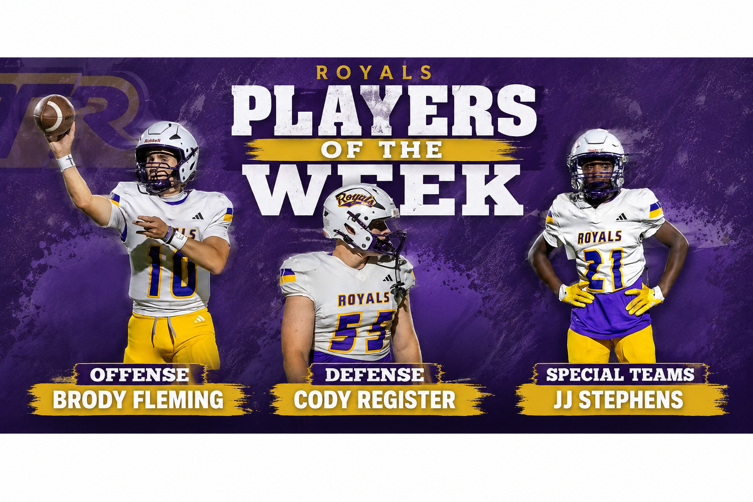 Fleming, Register, Stephens Earn Royals Player Honors Following Jamboree