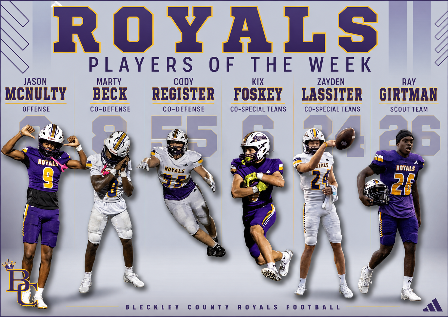 Royals Players of the Week announced following Cook County win