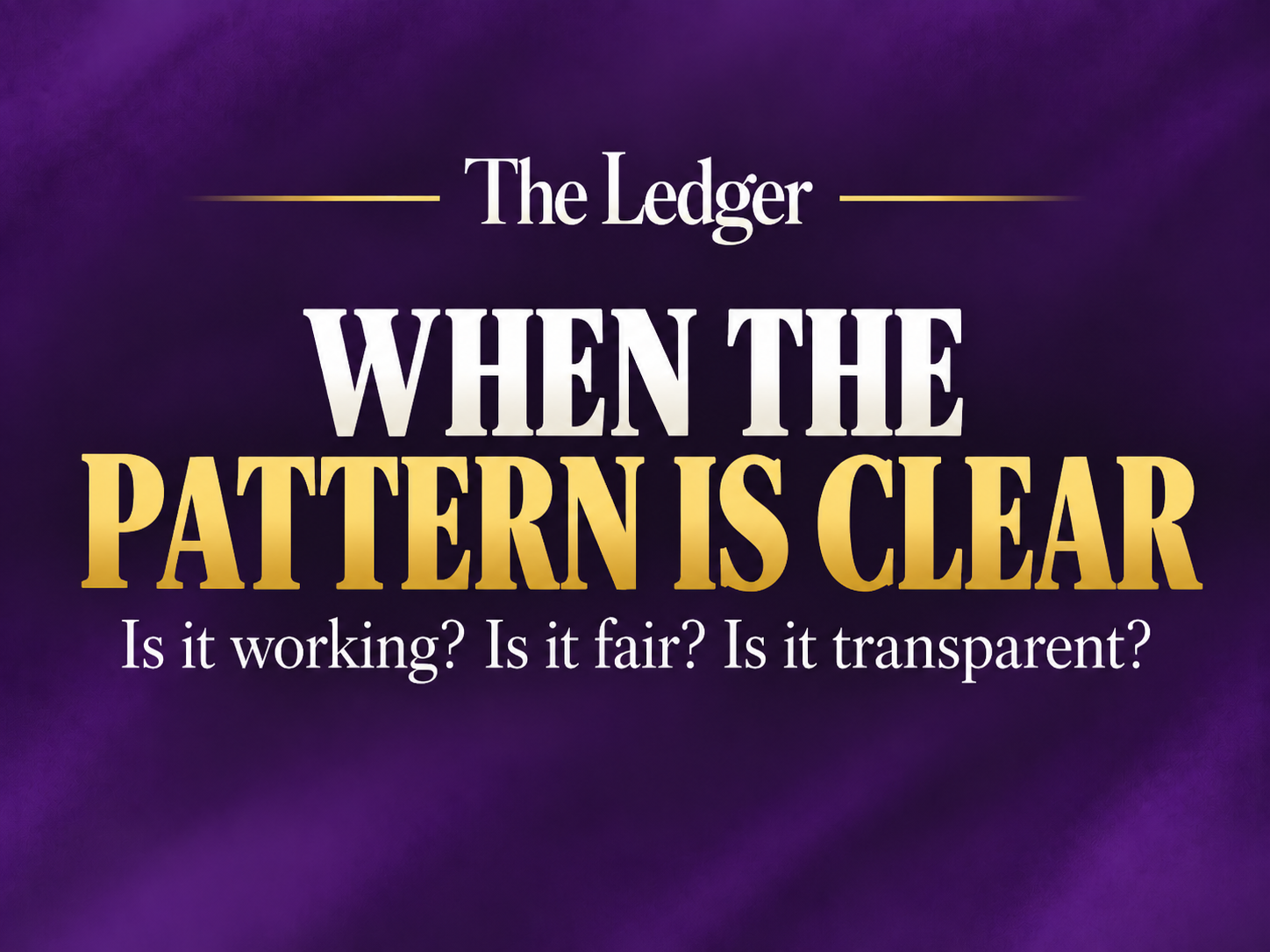 Becky Holland: When the Pattern Is Clear