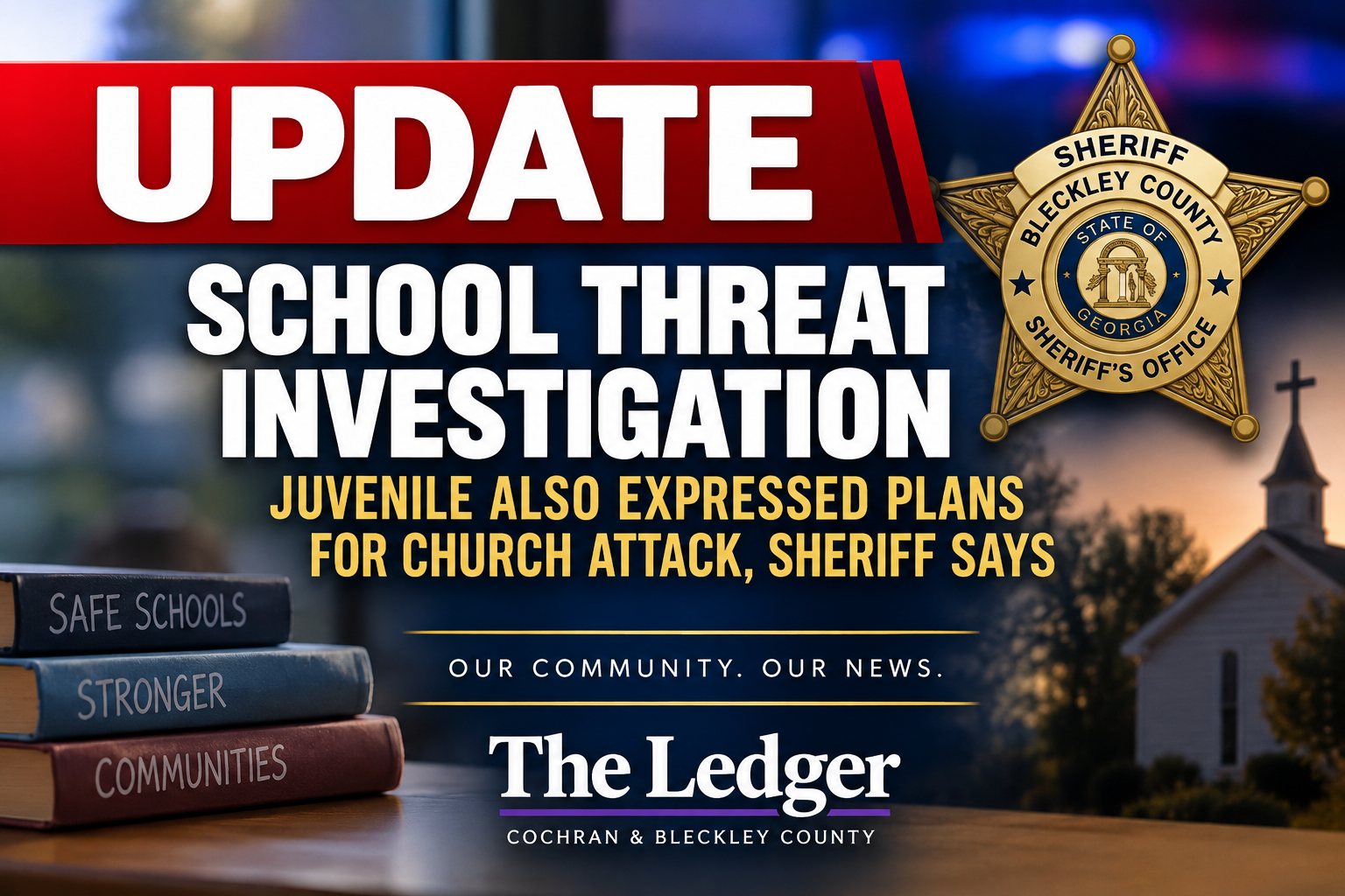 Juvenile in School Threat Investigation Also Expressed Plans for Church Attack, Sheriff Says