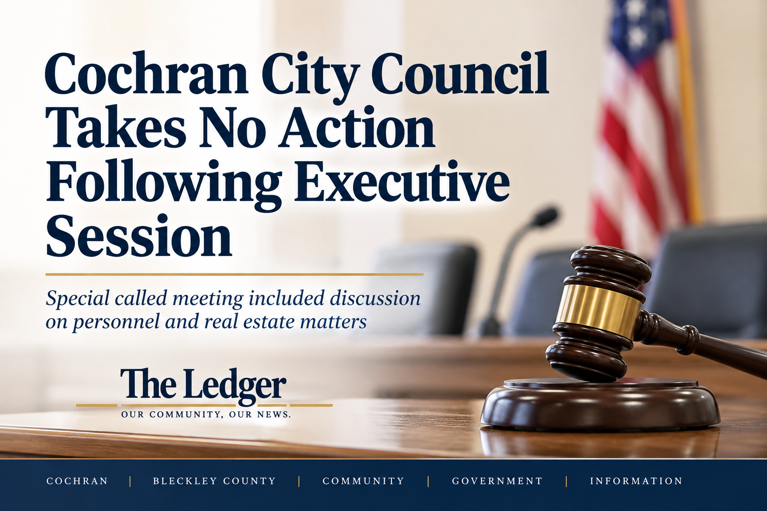 Cochran City Council Takes No Action Following Executive Session