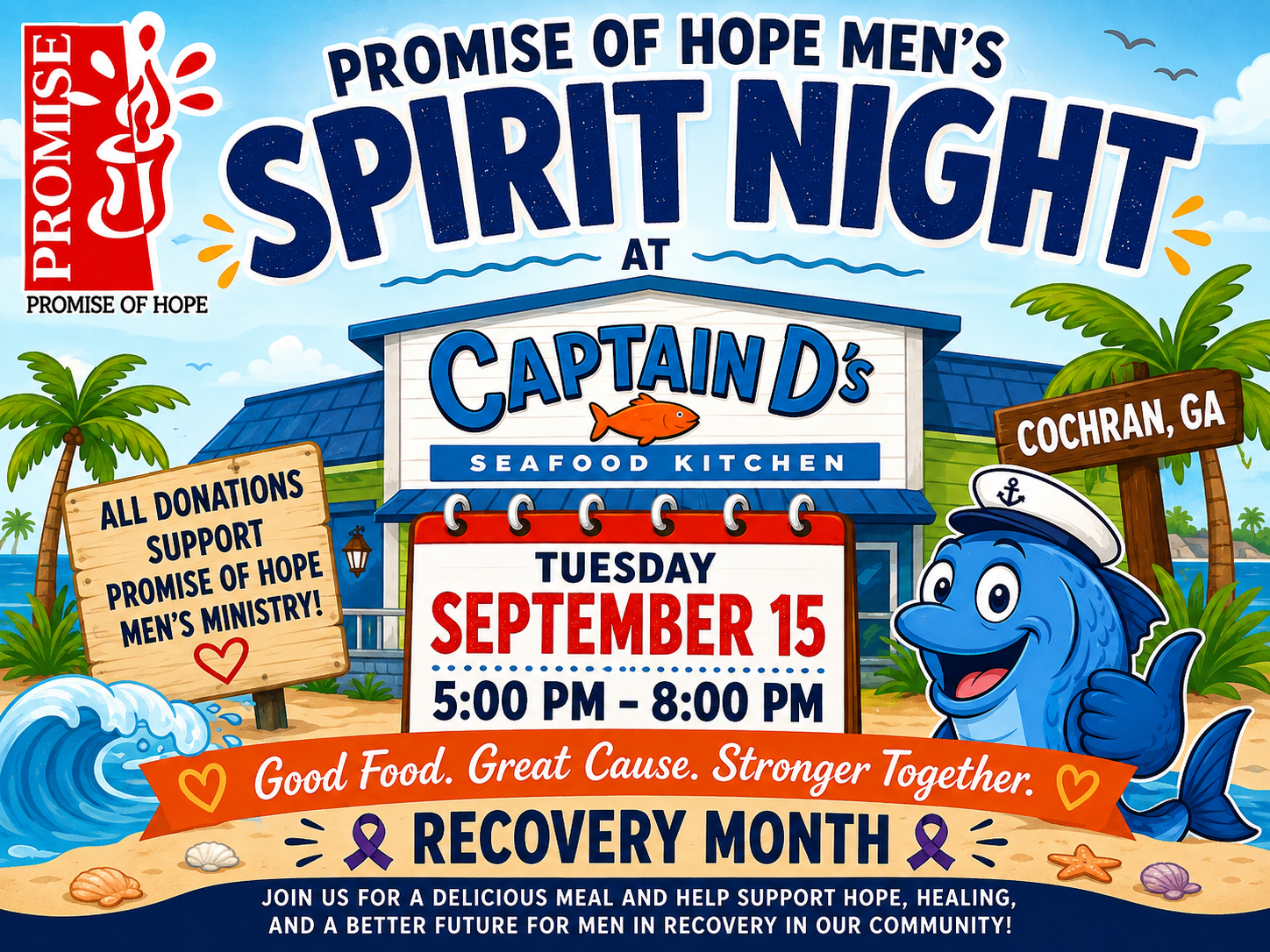 Captain D’s Spirit Night to benefit Promise of Hope Men’s Ministry