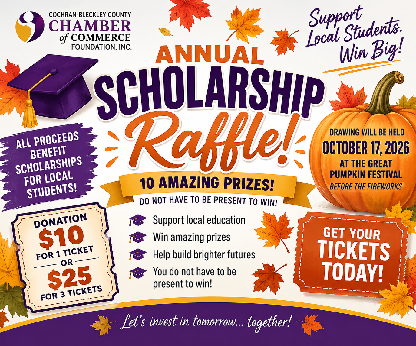 Chamber Foundation Scholarship Raffle to Benefit Local Students