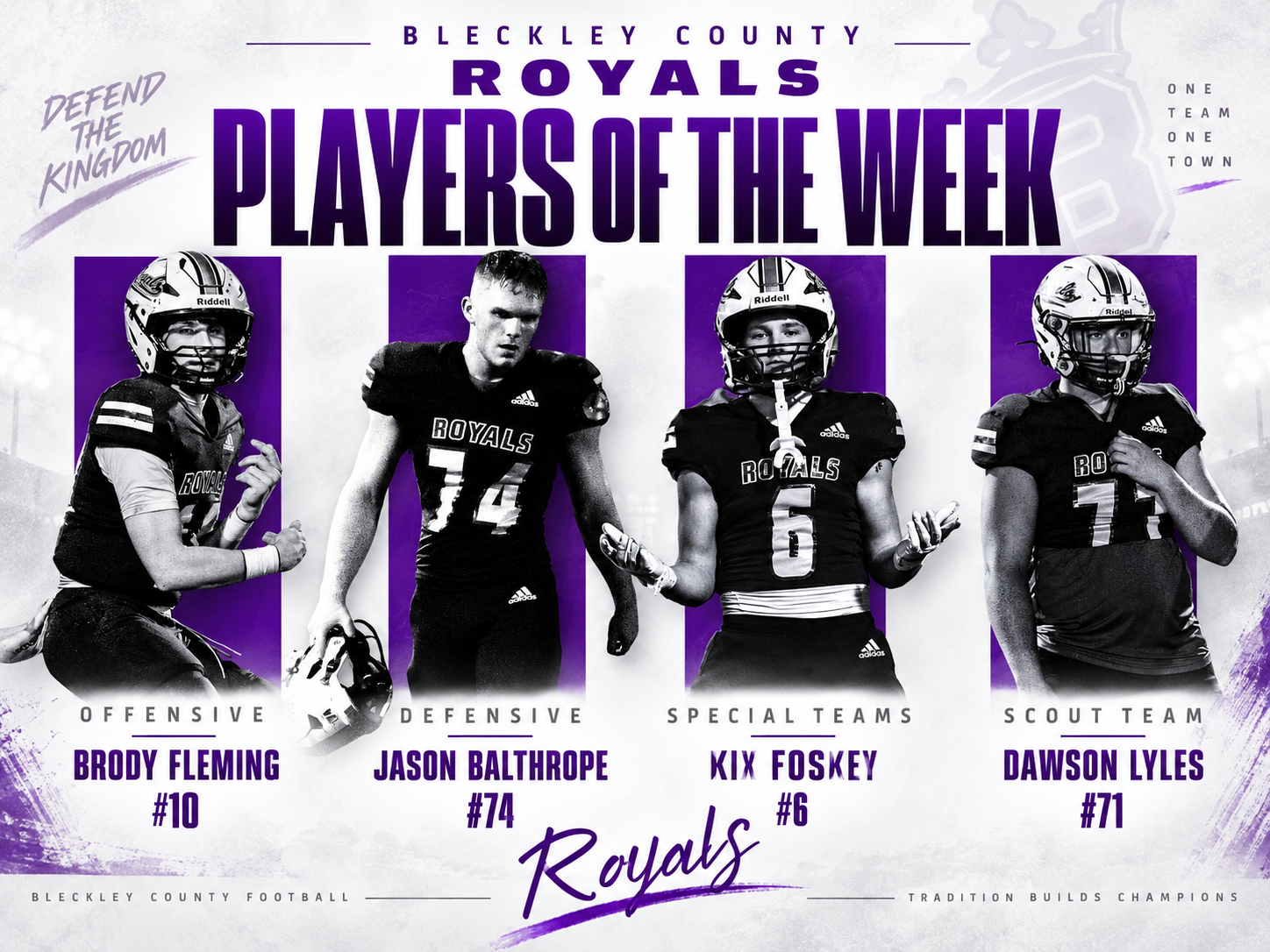 Bleckley County Royals Players of the Week