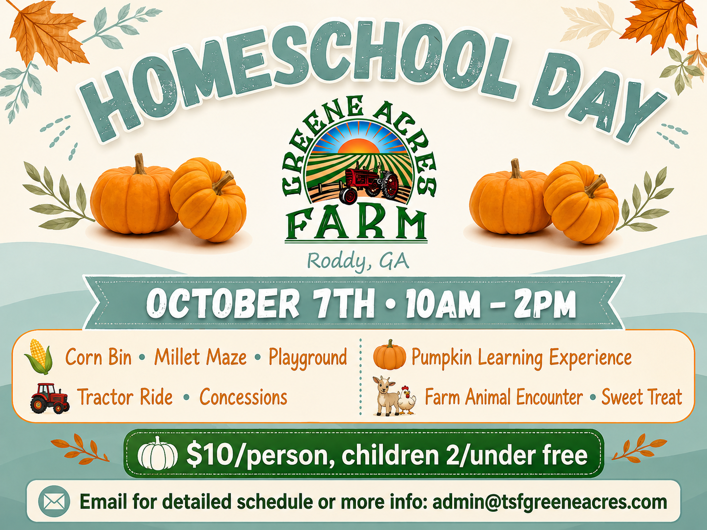 Greene Acres Farm to Host Homeschool Day Oct. 7
