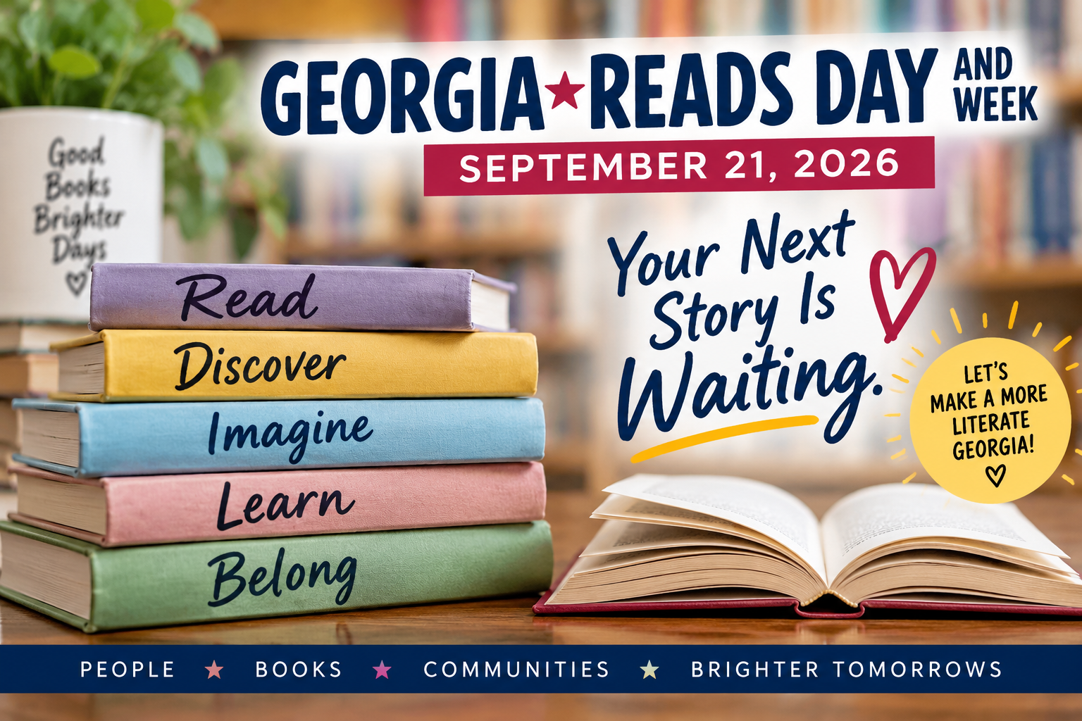 Georgia Reads Day Set for Sept. 21, Kicking Off Weeklong Celebration of Reading