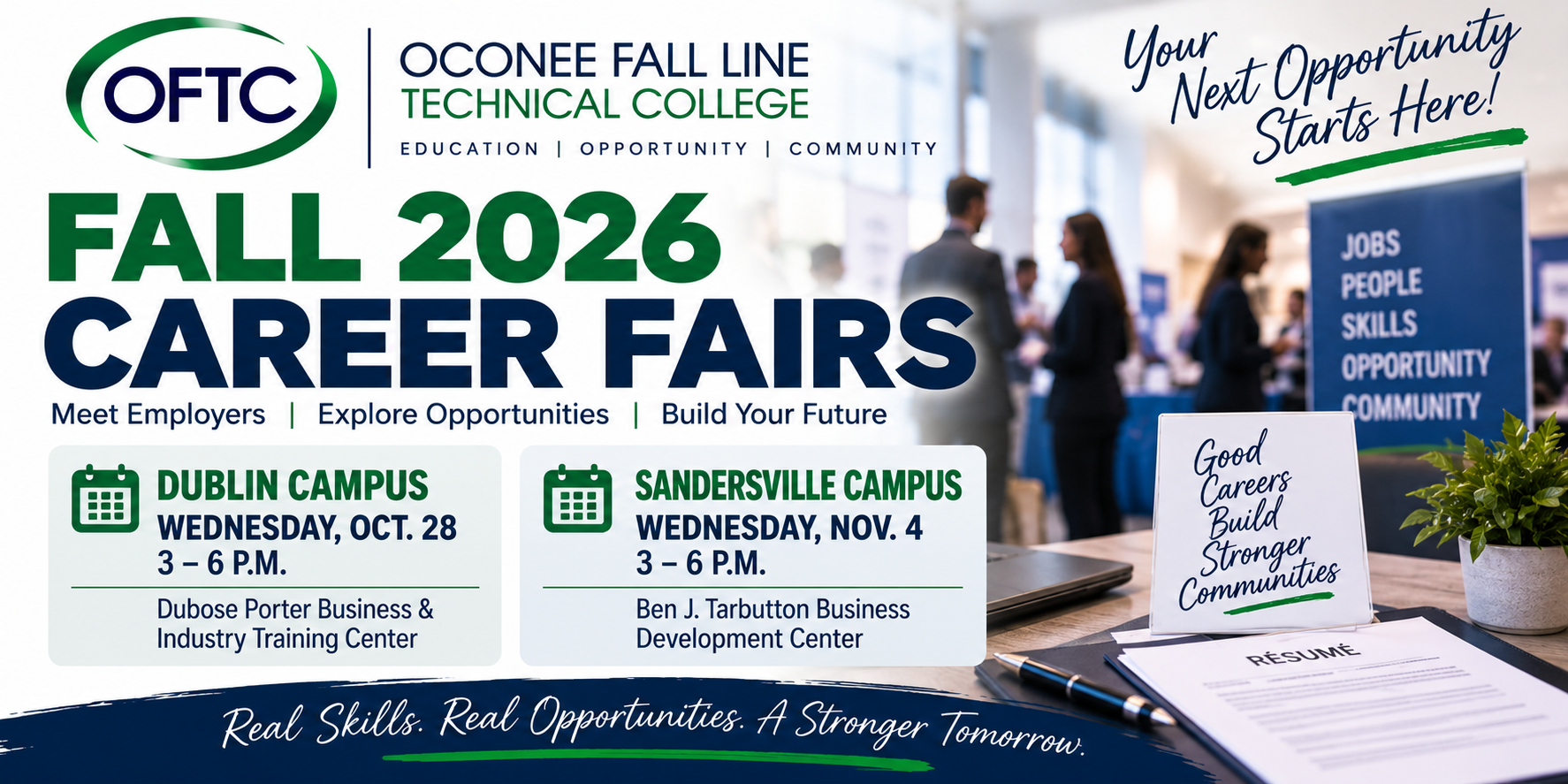 OFTC to host fall career fairs in Dublin, Sandersville