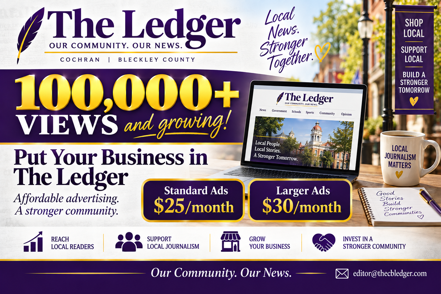 The Ledger Welcomes New Advertisers Following 100,000-View Milestone