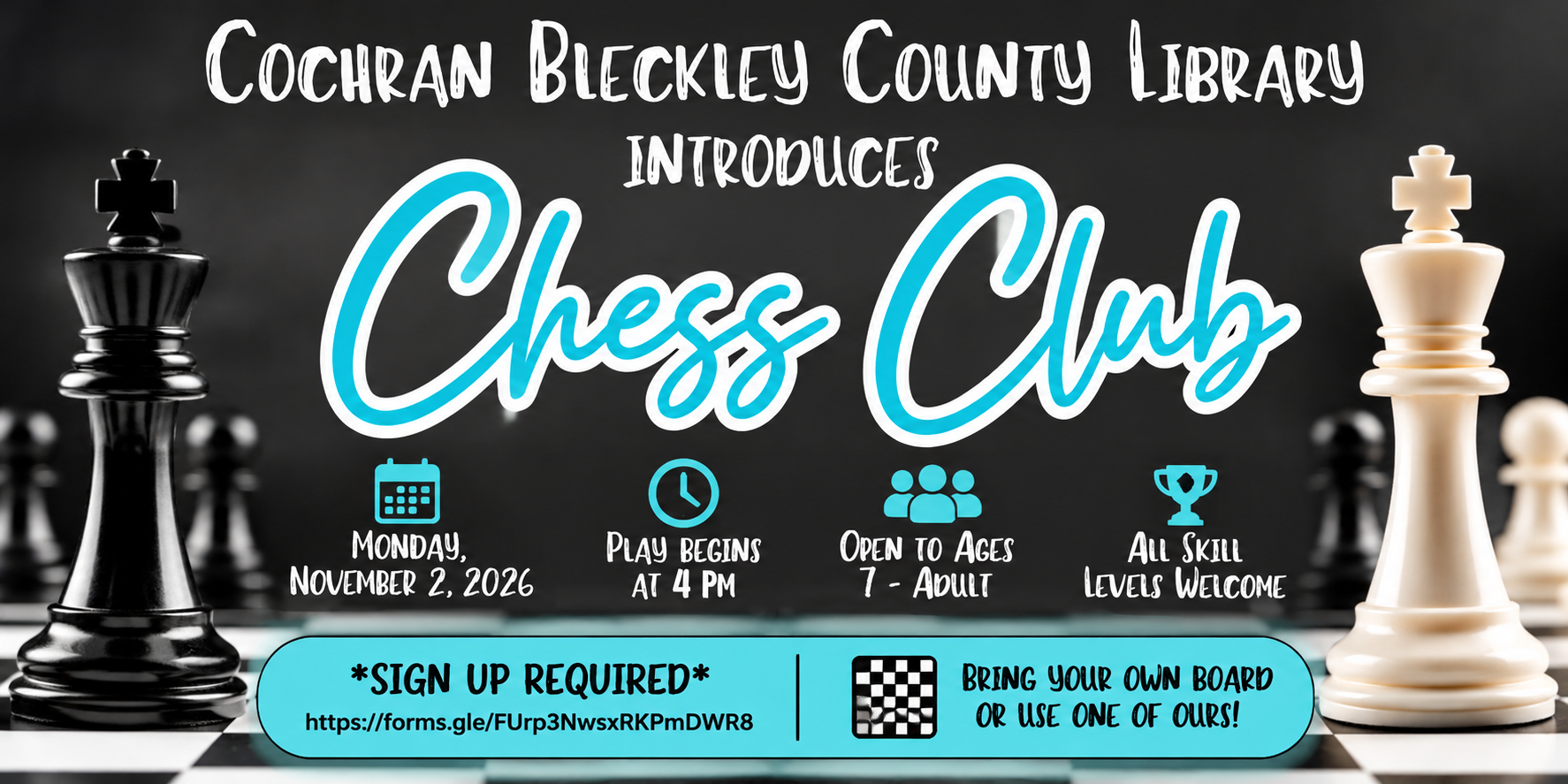 Cochran-Bleckley County Library Introduces Chess Club Nov. 2