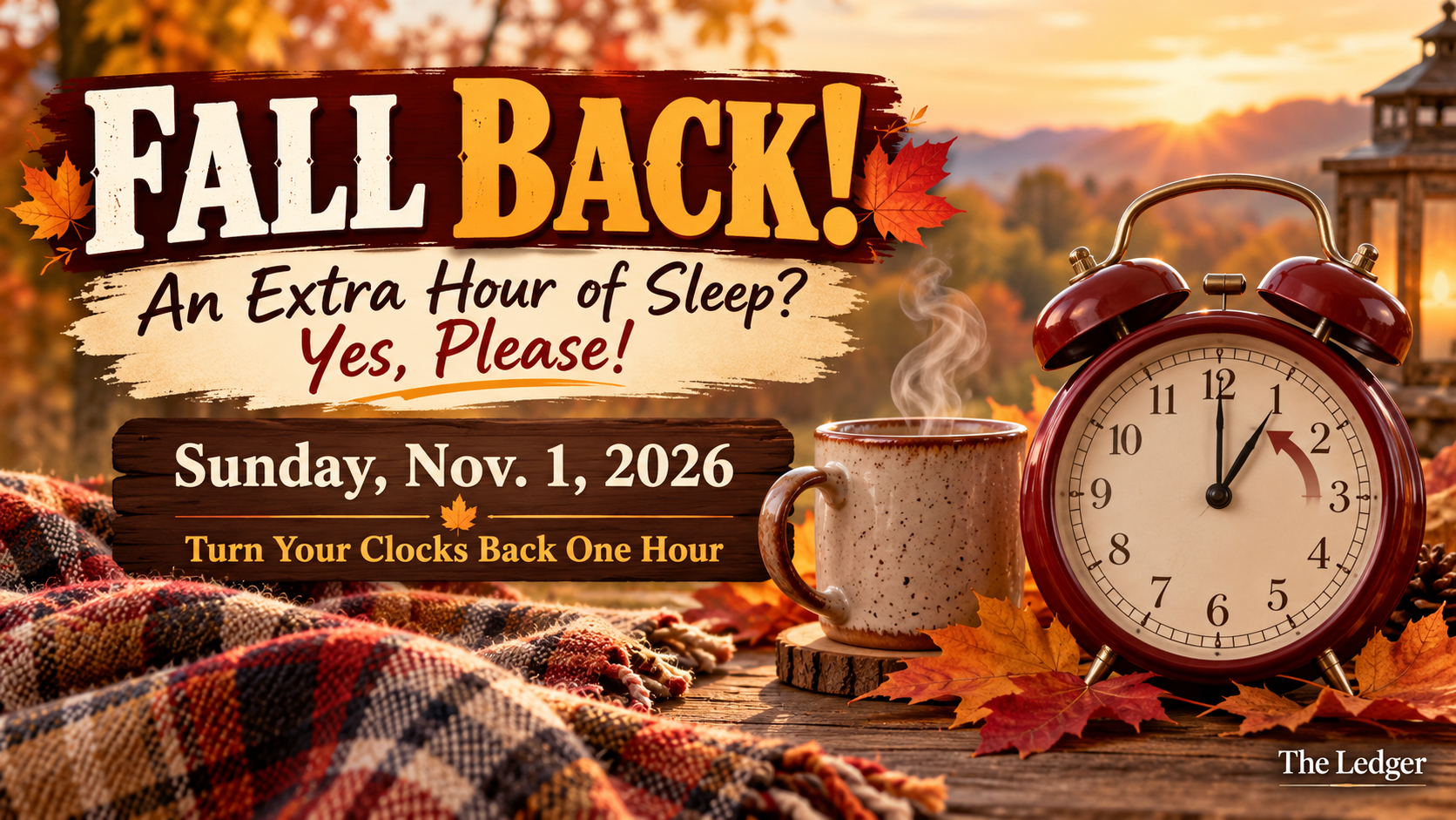 Fall Back! Daylight Saving Time Ends Nov. 1, Giving Us an Extra Hour of Sleep
