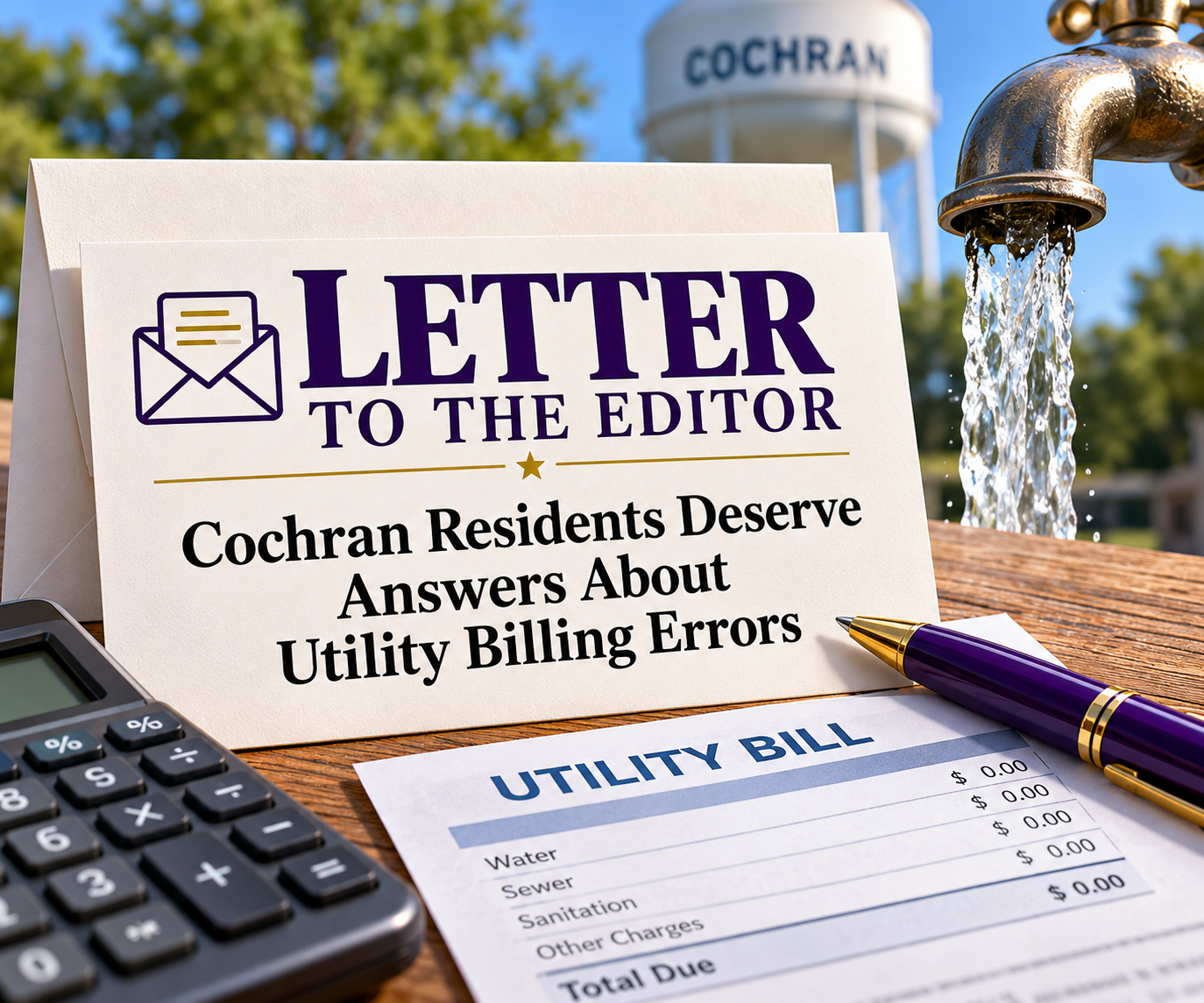 Letter to the Editor: Cochran Residents Deserve Answers About Utility Billing Errors