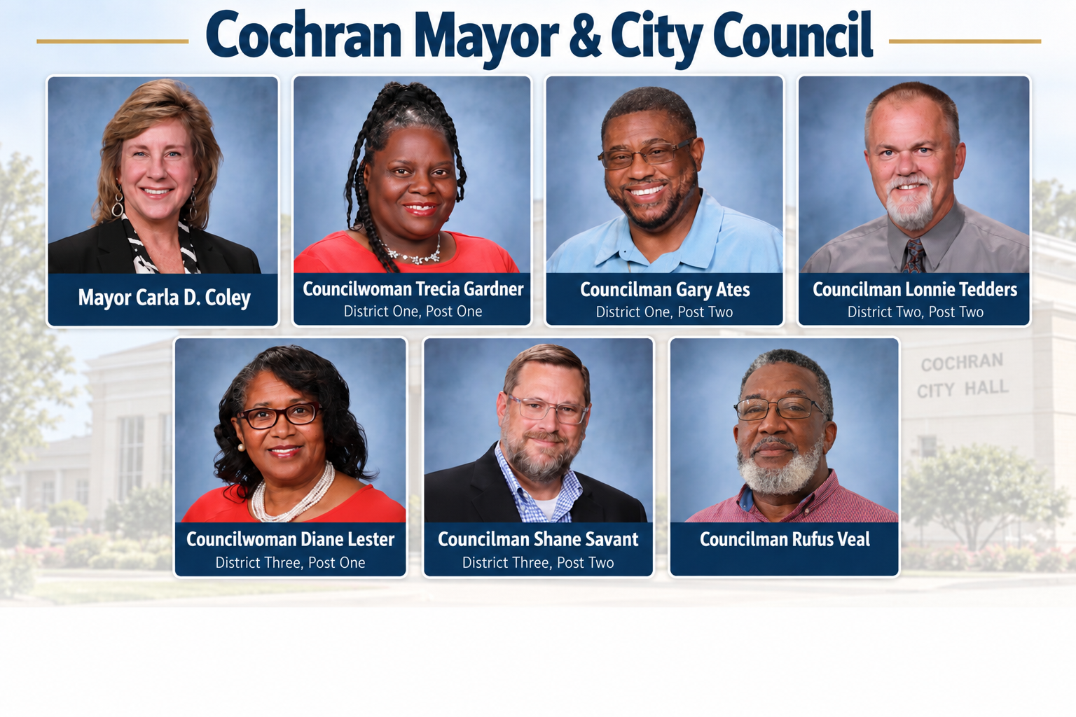 UPDATE: Telephone Numbers Available for Cochran Mayor and City Council Members